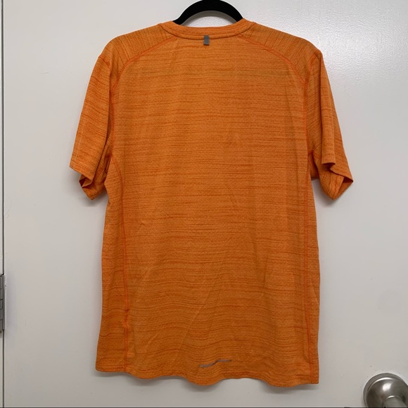 Nike running heathered bright orange dri fit short sleeve top large. - Picture 9 of 9